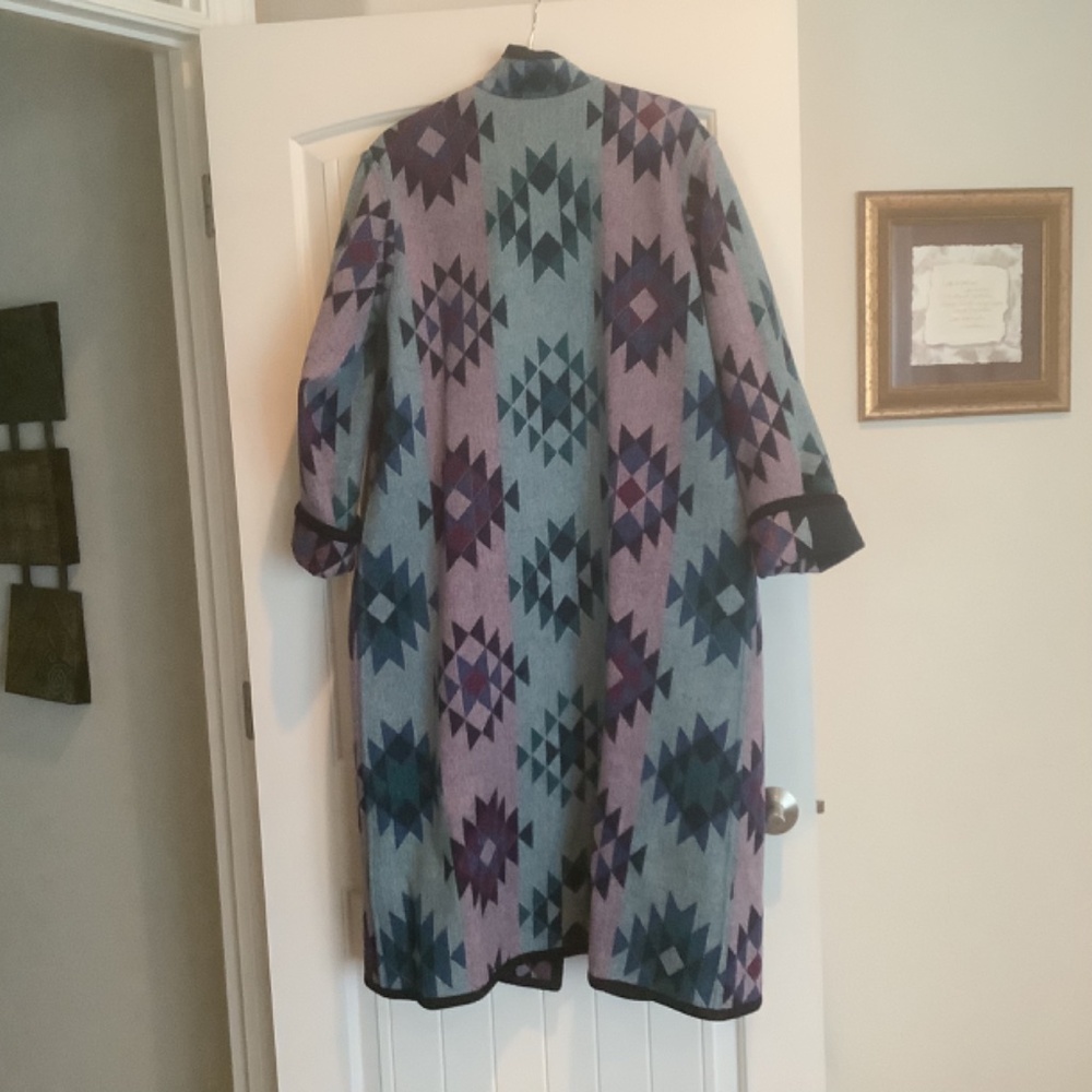 Reversible Wool Southwestern Coat - Picture 7 of 8